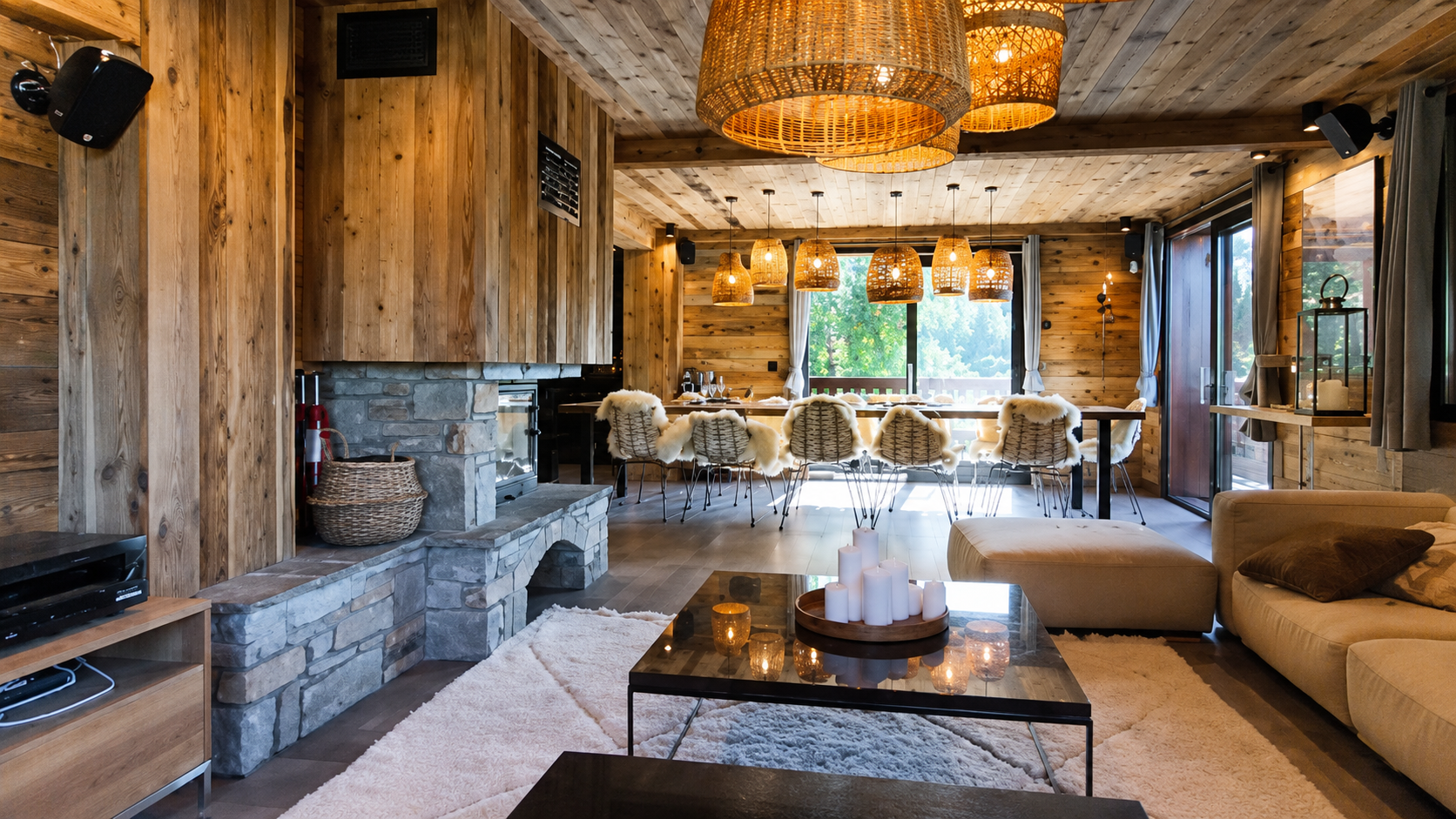 Intérieur chaleureux du Chalet Anniek à La Plagne